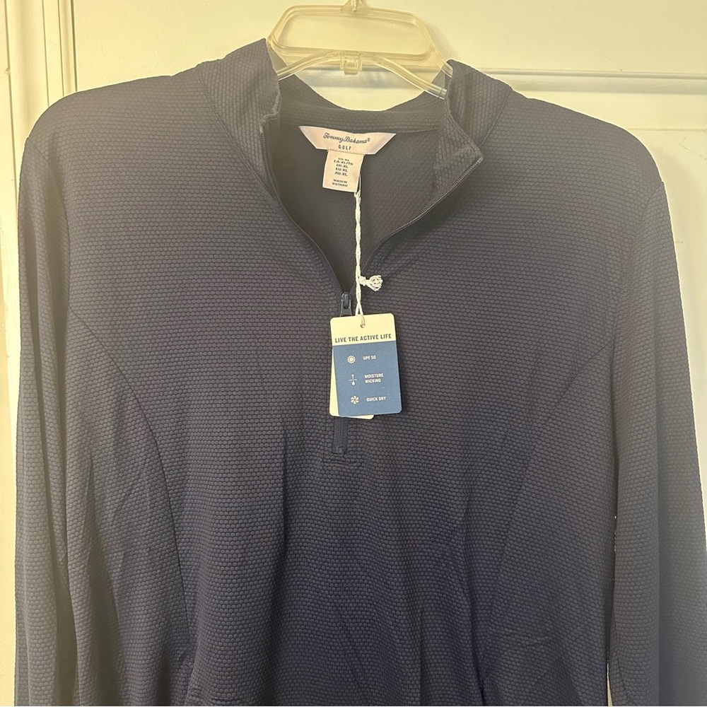 Tommy Bahama Golf Women’s Textured Quarter-Zip - Navy
